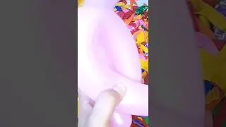 Pink stick balloon #balloons #asmr #shorts #stickballoon