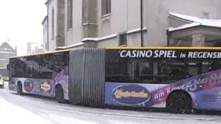 city bus traffic in Regensburg, Germany