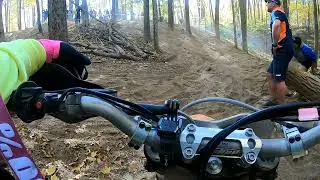 Ironman GNCC 2022. POV Kalib Russell, Tayla Jones, and Rachael Archer on tough powdery hillclimb.