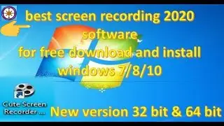 best screen recording 2020 software for free download and install windows 7/8/10