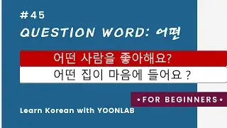 Korean Grammar #45 – Question Word (5) 어떤