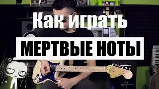 Как играть мертвые ноты на гитаре (заглушенные ноты, dead note, ghost note)