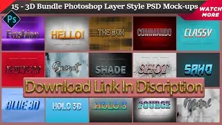 psd text Effect 3D Bundle Photoshop Layer Style PSD Mockups Free Download