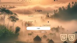 Create a Stylish Transparent Login Form with Blurred Background | HTML & CSS Tutorial | ASMR Coding