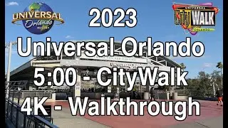 4K Universal Orlando - CityWalk 5:00 Walkthrough