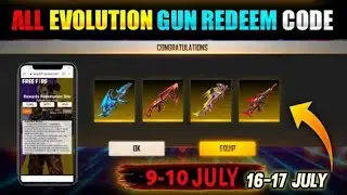 Free Fire All Evolutionary Gun Redeem Code Today| All Evolutionary Gun Fully Max Redeem Code|