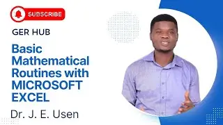 Mathematics with MICROSOFT EXCEL - First Lesson