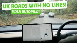 Tesla Autopilot demo on UK roads (HW3) and how it differs from others.