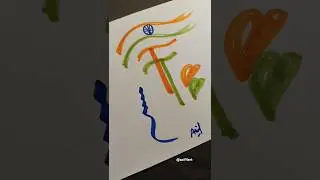 How to write T letter using tricolour 🇮🇳
