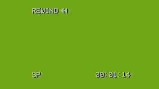 VHS REWIND Green Screen Overlay