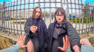 ESCAPING TWO CRAZY GOTHIC GIRLS (Romantic Parkour POV Chase)
