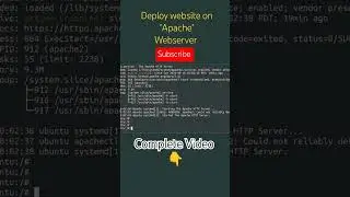 Deploy website on Apache Webserver 