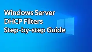 How to setup Windows Server DHCP filters