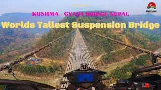 Kushma Gyadhi Bridge | World's Most Dangerous Suspension | Lower Mustang #ride #nepal #2024 #mustang