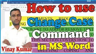 Change Case kya hai in MS Word.
