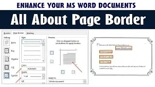 Detail Video on Page Border in MS Word | MS Word 2019 Tutorials