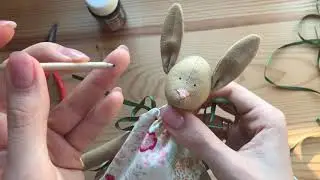 Делаю платье зайке Тильда, добавляю кружево и ленты на платье #3 | Dress for Easter bunny Tilda