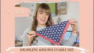 TUTORIAL #84: bavaglino bandana double face | Bandana bib