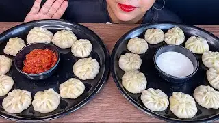 Eating Lots of Momo with Spicy Momo Chutney 🔥 Momos Eating Challenge | Indian Street Food Challenge