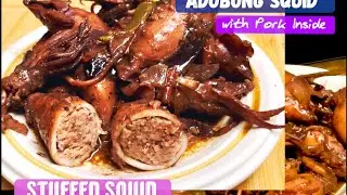 Stuffed Squid Adobo | Adobong Pusit with Pork Inside  #youtube #cooking