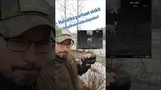Tuolla on pari kaurista, näetkö ne? Monesti isotkin eläimet jäävät huomaamatta ilman lämpökameraa