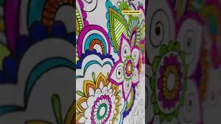 Mandala Coloring Tutorial /How to Color Mandala Coloring Book Step by Step #shorts #mandalaart