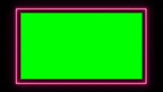 🎆 PINK  Neon 🎆 Frame Animation 💯 | green screen effects - chroma key animations - Effects - Video HD
