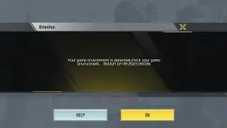 COD FIX IT 😭 😭  game environment is abnormal check your game environment 
