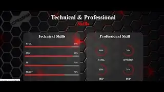 How To Make Skills Page On Portfolio|How To Make A Portfolio Website Using HTML CSS JS