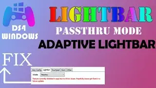 Fix Lightbar Passthru Mode In Ds4 Windows | Adaptive Lightbar Just Like in PS4