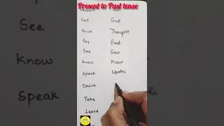 #presenttopast #tense #pasttense #presenttense #englishgrammar #englishlearning