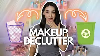 Throwing away my makeup collection 🗑️😱 Everything must go  #declutter #organize #asmr