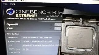 Cinebench Extreme edition on a single core Pentium 4