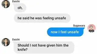 Daichi gives Hinata a knife 🔪 | Haikyuu Texts | Read Desc