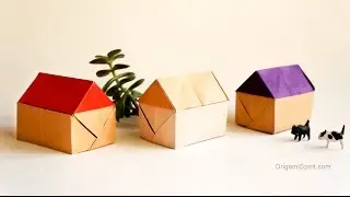 How to Make an Easy Origami House :: Casa en Origami