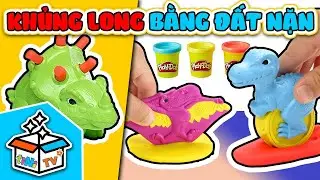 Bộ đồ chơi đất nặn Công Viên Khủng Long kỳ thú PLAY-DOH | tiNiTV