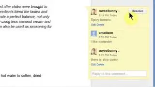 Adding comments to a Google Doc
