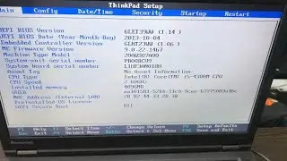 Как зайти и настроить BIOS ноутбука Lenovo ThinkPad T440p для установки WINDOWS 7, 8, 10 с флешки.
