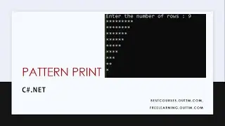 Star pattern coding in c#.net from top to bottom with many to one, triangle - dynamic length