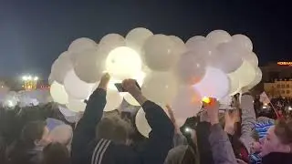 Свет памяти на площади Ленина в Чите