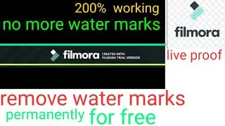 how to remove watermarks from filmora || remove water marks from wonder share filmora || filmora 9