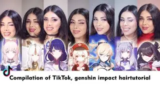 compilation of Tiktok genshin impact hairtutorial- #genshinimpact #tiktok #tiktokviral