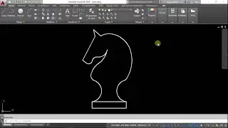 AUTOCAD Dibujo de un Caballo de Ajedrez