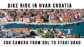 Riding a bike in Hvar Croatia