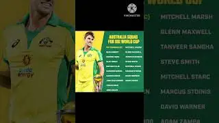 Australia squad for ICC ODI World Cup 2023 #shorts #cwc23 #aus