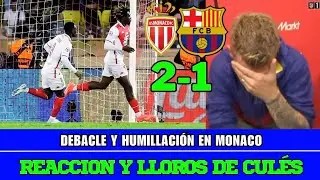 MÓNACO 2 BARCELONA 1 | REACCIÓN Y LLOROS CULÉS A LA DERROTA DE CHAMPIONS