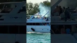 Influencers arrive Miami aboard Top Gun, the Yacht! Haulover Inlet