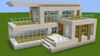 Minecraft - How to build a Modern House 88