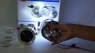 Биксеноновые линзы с LED глазками