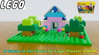 Lego Classic 10698 assembling to a house in the forest #196